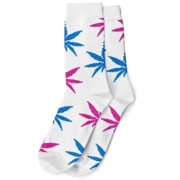 CALZINI LUNGHI TAGLIA 36-42 BIANCO/ROSA/AZZURRO