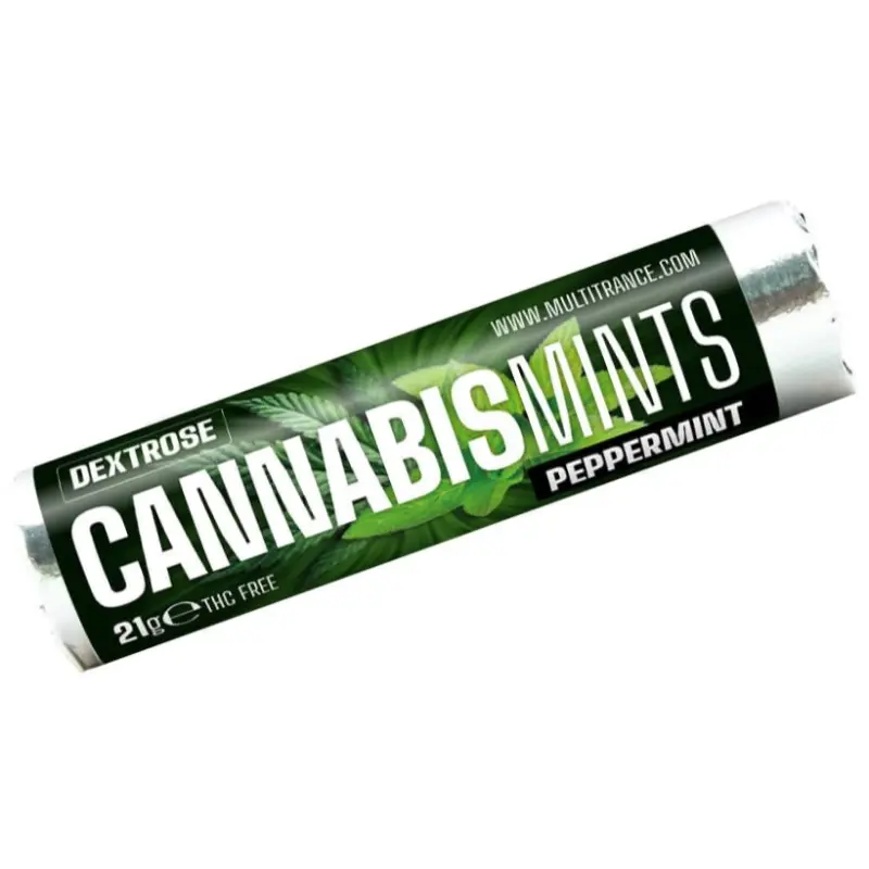 CARAMELLE AL DESTROSIO GUSTO CANNABIS MENTA PIPERITA MULTITRANCE