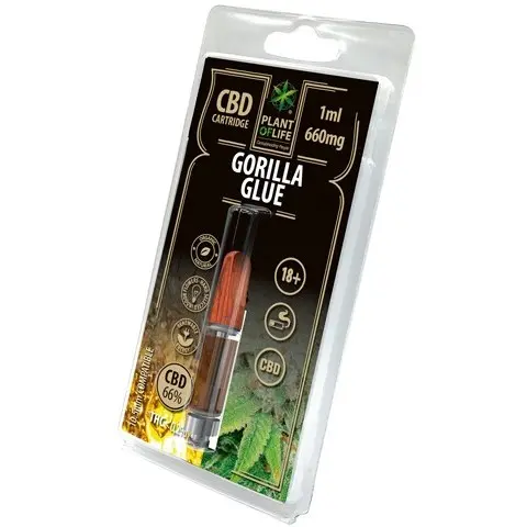 CARTUCCIA CON CBD AL 66% GORILLA GLUE da 1ml PLANT OF LIFE