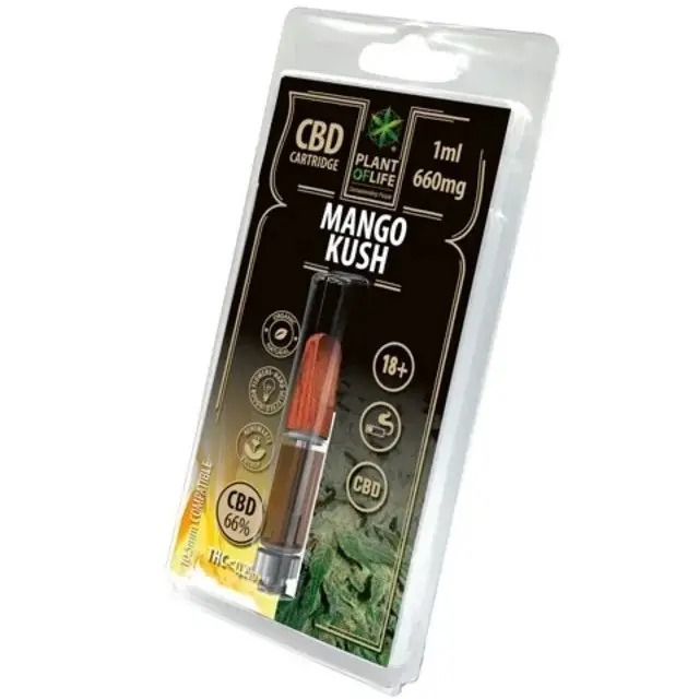 CARTUCCIA CON CBD AL 66% MANGO KUSH da 1ml PLANT OF LIFE