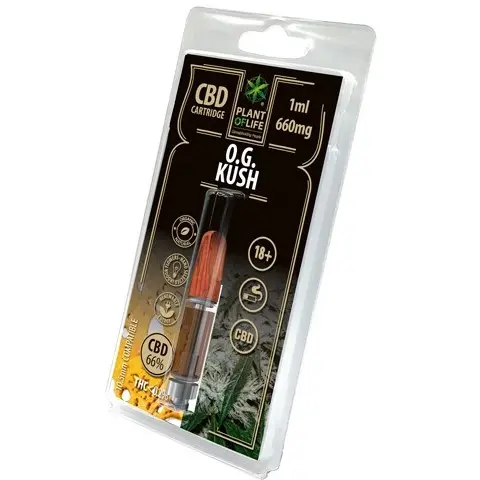 CARTUCCIA CON CBD AL 66% OG KUSH da 1ml PLANT OF LIFE