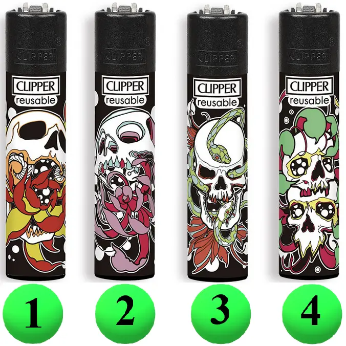 CLIPPER SKULLS N FLOWERS