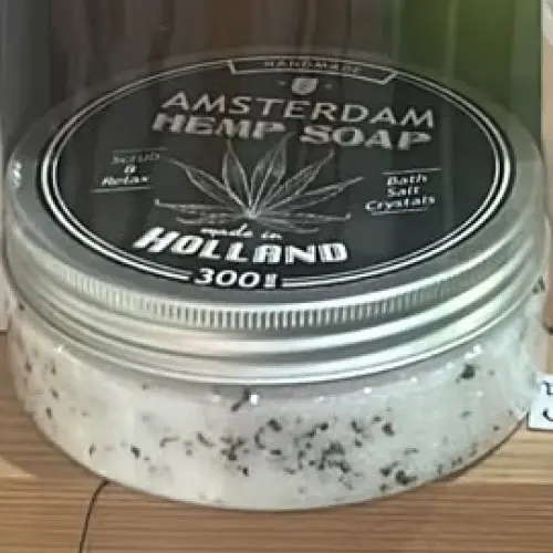 CRISTALLI DI SALE DA BAGNO ALLA CANAPA DI AMSTERDAM HEMP SOAP
