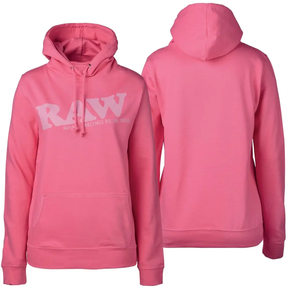 FELPA CON CAPPUCCIO ROLLING PAPERS GIRL PINK RAW EDITION Taglia M