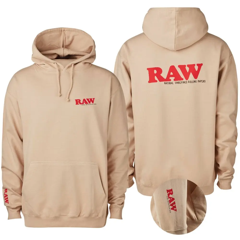 FELPA CON CAPPUCCIO ROLLING PAPERS MEN SAND RAW EDITION Taglia XL