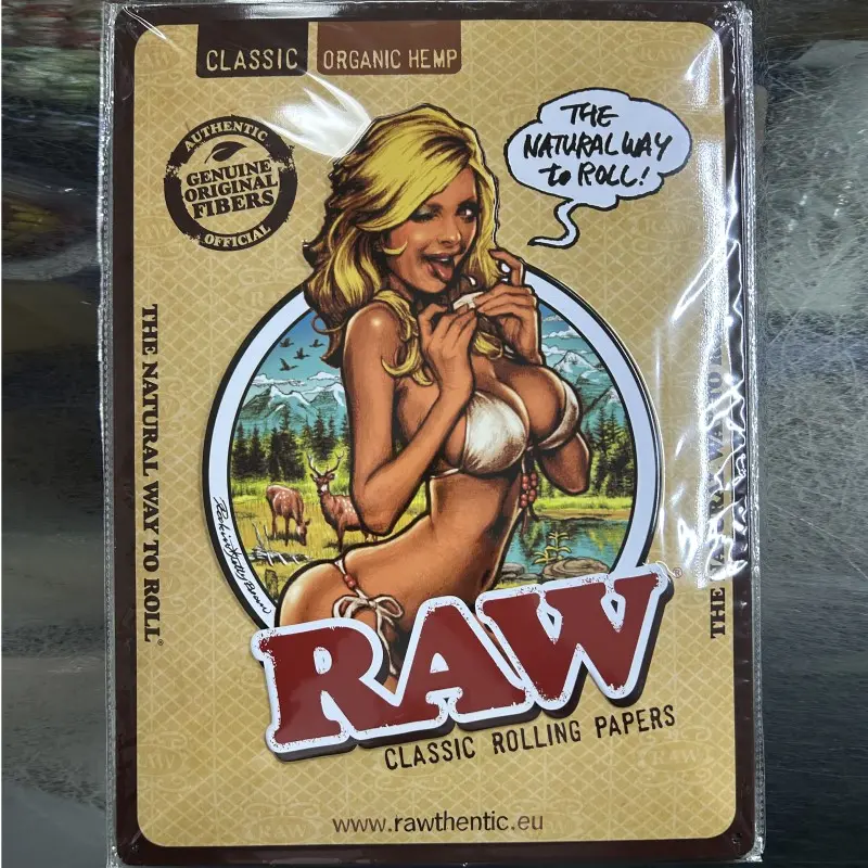 INSEGNA RAW RJB RETRO IN METALLO