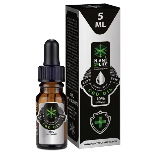 OLIO CON CBD AL 10 % Flacone da 5 ml 500mg PLANT OF LIFE