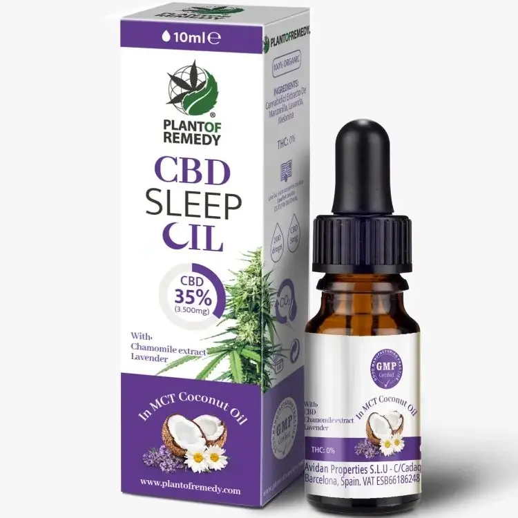 OLIO CON CBD AL 35% CON OLIO DI COCCO CBD SLEEP Flacone da 10ml PLANT OF REMEDY