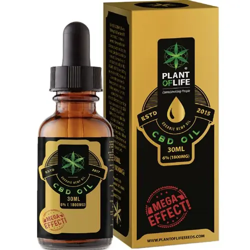 OLIO CON CBD AL  6 % Flacone da 30 ml 1800mg PLANT OF LIFE