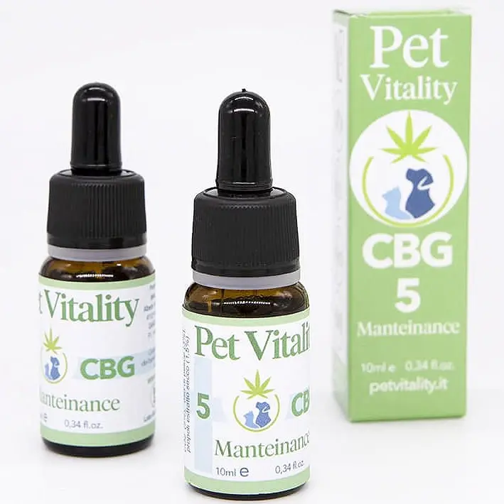 OLIO CON CBG AL  5% PER ANIMALE DOMESTICO AL FEGATO DI MERLUZZO Flacone da 10ml PET VITALITY