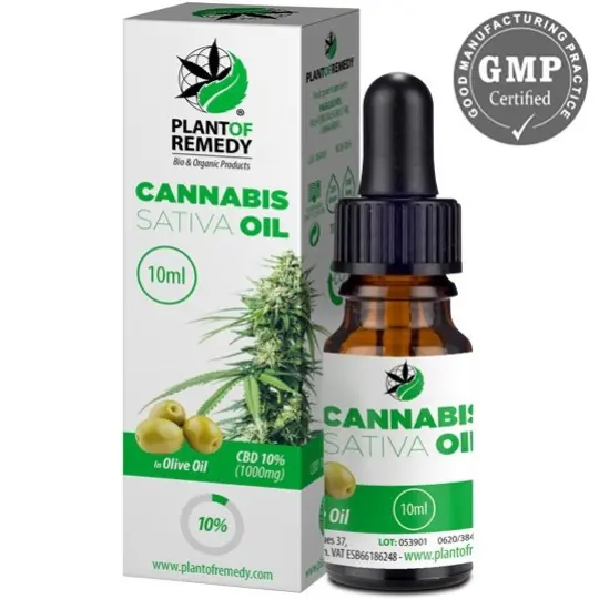 OLIO CON CBD AL 10% CON OLIO D'OLIVA Flacone da 10ML PLANT OF REMEDY