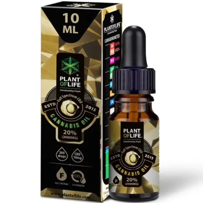 OLIO CON CBD AL 20% FULL SPECTRUM Flacone da 10ml PLANT OF LIFE