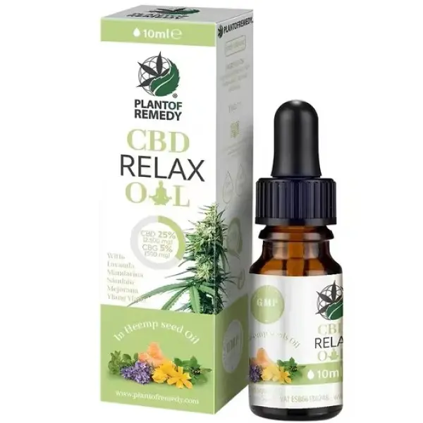 OLIO CON CBD AL 25% e CBG AL 5% RELAX Flacone da 10ml PLANT OF REMEDY