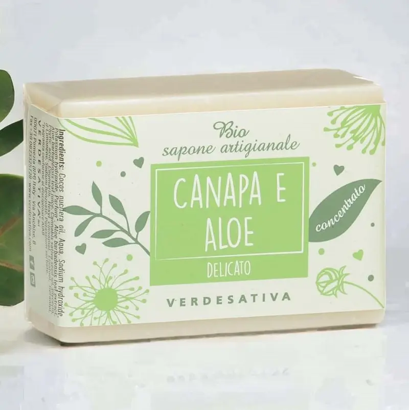 SAPONE CANAPA E ALOE 100g VERDESATIVA