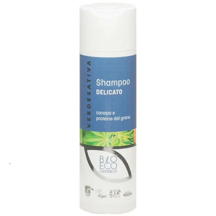 SHAMPOO DELICATO CANAPA E PROTEINE DEL GRANO 200 ml VERDESATIVA