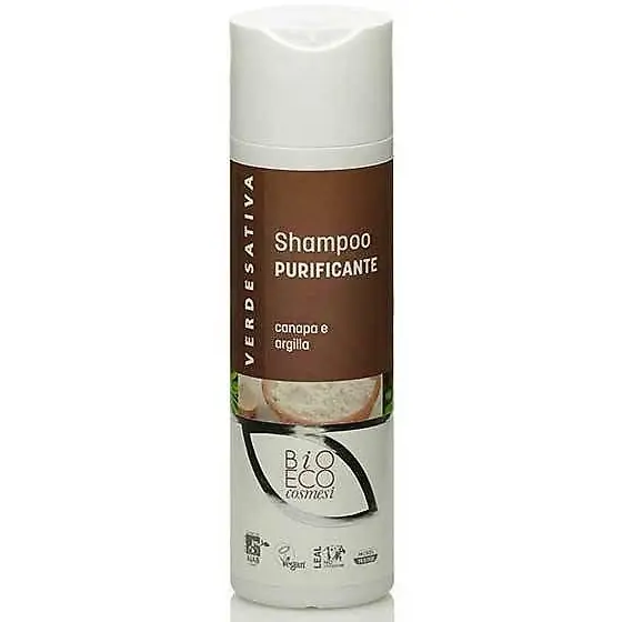 SHAMPOO PURIFICANTE CANAPA E ARGILLA 200 ml VERDESATIVA